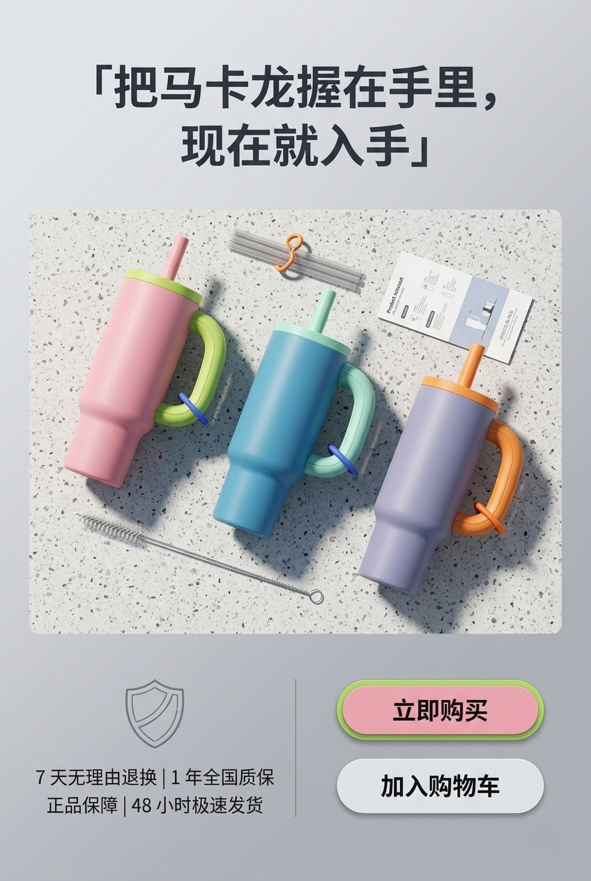 Tumbler product page conversion section